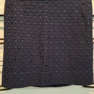 J. Crew Navy short mini skirt with embroidery cut-out
